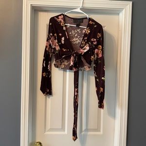 Polly&Esther Women’s Long Sleeve Floral Shrug